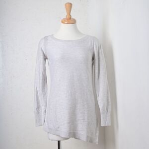 Banana Republic | Light grey asymmetrical women's crew neck sweater